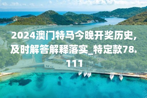 2024澳门特马今晚开奖历史,及时解答解释落实_特定款78.111