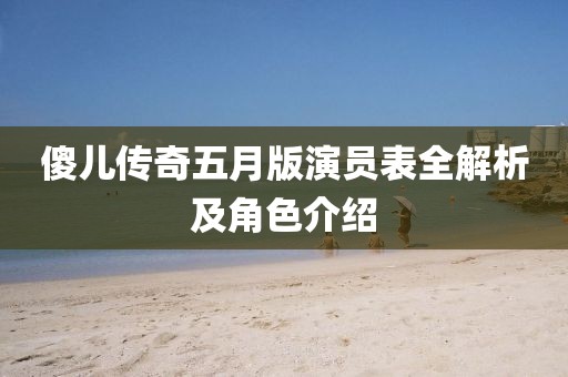 傻儿传奇五月版演员表全解析及角色介绍