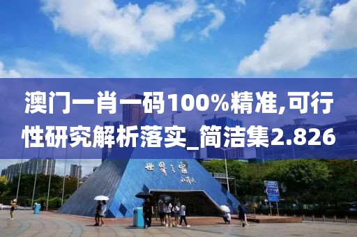 澳门一肖一码100%精准,可行性研究解析落实_简洁集2.826