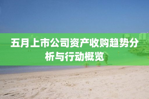 五月上市公司资产收购趋势分析与行动概览