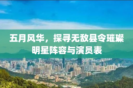 五月风华，探寻无敌县令璀璨明星阵容与演员表