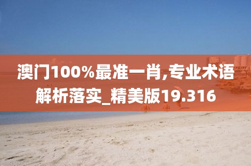 澳门100%最准一肖,专业术语解析落实_精美版19.316
