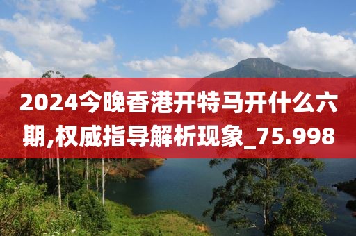 2024今晚香港开特马开什么六期,权威指导解析现象_75.998