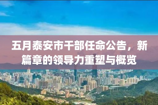 五月泰安市干部任命公告，新篇章的领导力重塑与概览