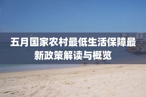 五月国家农村最低生活保障最新政策解读与概览