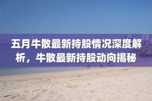 五月牛散最新持股情况深度解析，牛散最新持股动向揭秘