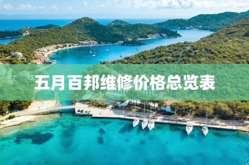 五月百邦维修价格总览表