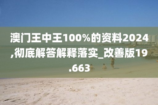 澳门王中王100%的资料2024,彻底解答解释落实_改善版19.663