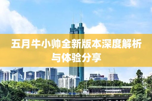 五月牛小帅全新版本深度解析与体验分享