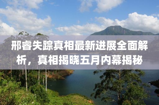 邢睿失踪真相最新进展全面解析，真相揭晓五月内幕揭秘