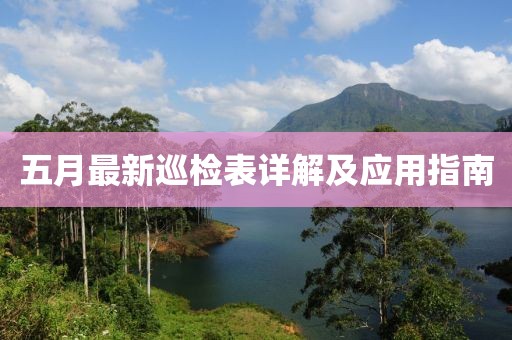 五月最新巡检表详解及应用指南