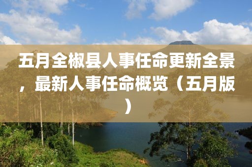 五月全椒县人事任命更新全景，最新人事任命概览（五月版）