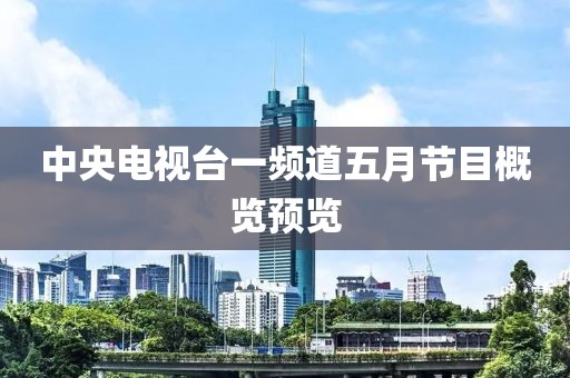 中央电视台一频道五月节目概览预览