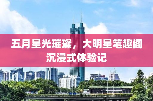 五月星光璀璨，大明星笔趣阁沉浸式体验记
