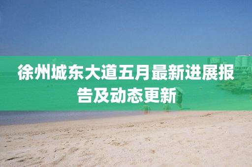 徐州城东大道五月最新进展报告及动态更新