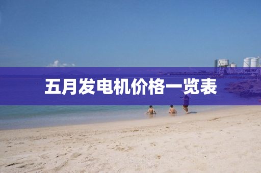五月发电机价格一览表