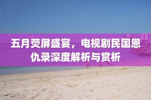 五月荧屏盛宴，电视剧民国恩仇录深度解析与赏析