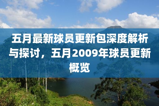五月最新球员更新包深度解析与探讨，五月2009年球员更新概览
