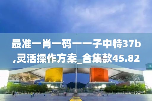 最准一肖一码一一子中特37b,灵活操作方案_合集款45.82