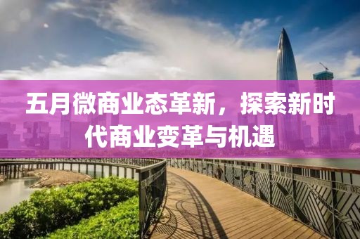 五月微商业态革新，探索新时代商业变革与机遇