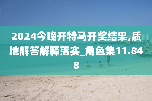 2024今晚开特马开奖结果,质地解答解释落实_角色集11.848
