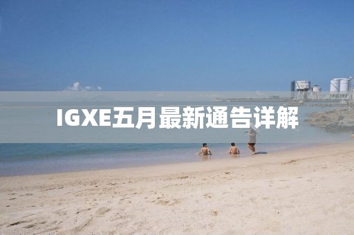 IGXE五月最新通告详解
