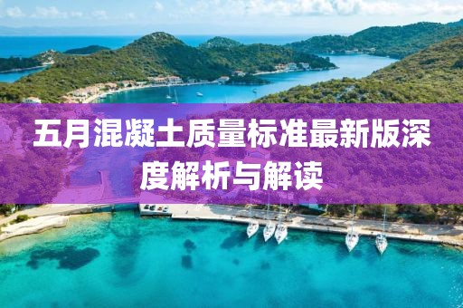 五月混凝土质量标准最新版深度解析与解读