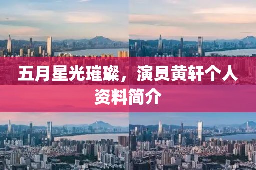 五月星光璀璨，演员黄轩个人资料简介