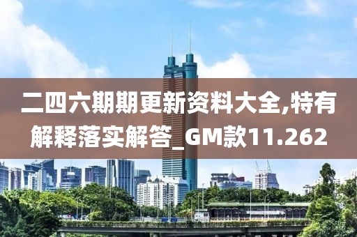 二四六期期更新资料大全,特有解释落实解答_GM款11.262