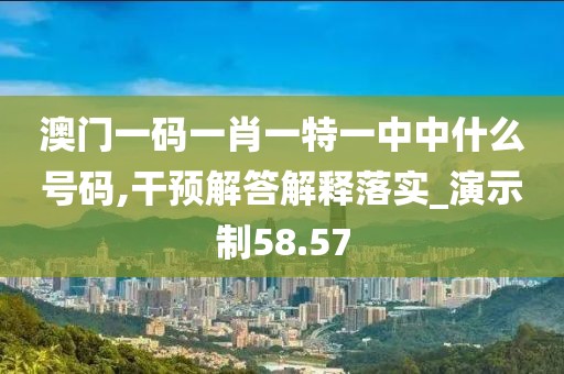 澳门一码一肖一特一中中什么号码,干预解答解释落实_演示制58.57