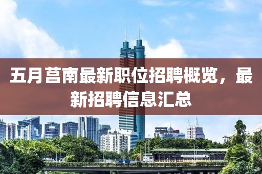 五月莒南最新职位招聘概览，最新招聘信息汇总