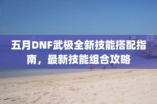 五月DNF武极全新技能搭配指南，最新技能组合攻略