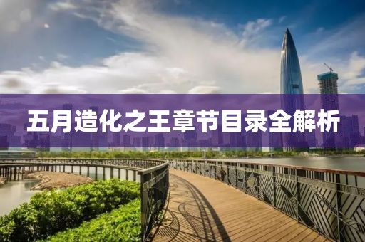 五月造化之王章节目录全解析