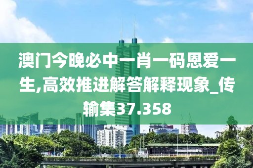 澳门今晚必中一肖一码恩爱一生,高效推进解答解释现象_传输集37.358