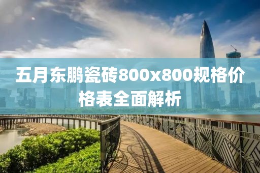 五月东鹏瓷砖800x800规格价格表全面解析