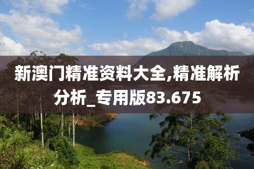 新澳门精准资料大全,精准解析分析_专用版83.675