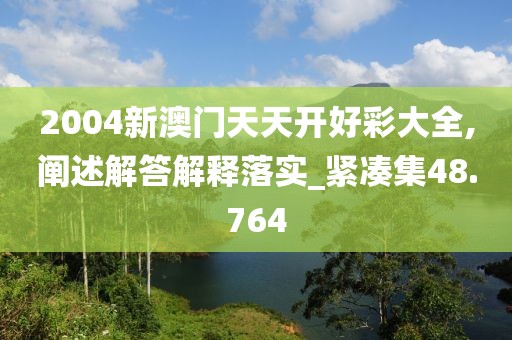 2004新澳门天天开好彩大全,阐述解答解释落实_紧凑集48.764