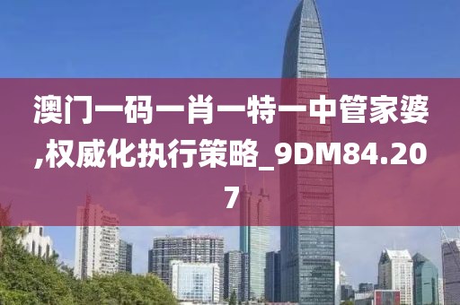 澳门一码一肖一特一中管家婆,权威化执行策略_9DM84.207