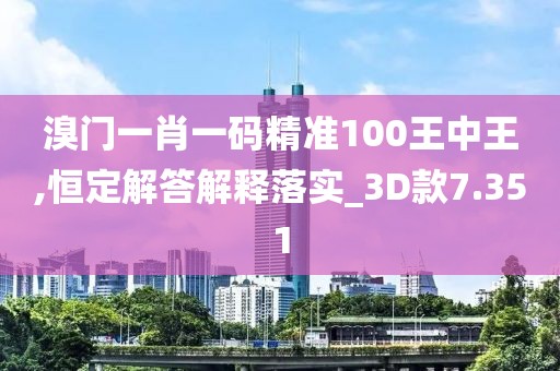 溴门一肖一码精准100王中王,恒定解答解释落实_3D款7.351