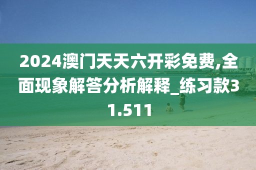 2024澳门天天六开彩免费,全面现象解答分析解释_练习款31.511