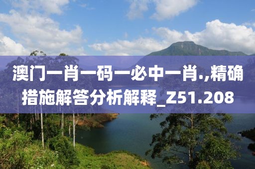 澳门一肖一码一必中一肖.,精确措施解答分析解释_Z51.208