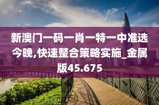 新澳门一码一肖一特一中准选今晚,快速整合策略实施_金属版45.675