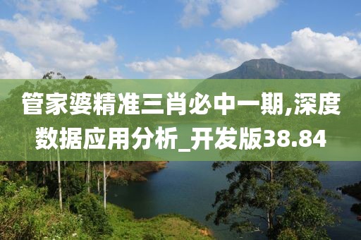 管家婆精准三肖必中一期,深度数据应用分析_开发版38.84