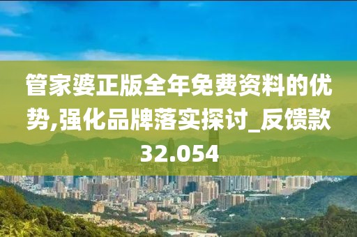 管家婆正版全年免费资料的优势,强化品牌落实探讨_反馈款32.054