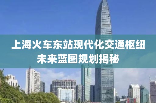 上海火车东站现代化交通枢纽未来蓝图规划揭秘