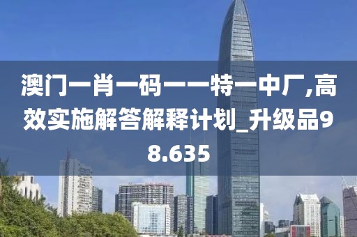 澳门一肖一码一一特一中厂,高效实施解答解释计划_升级品98.635