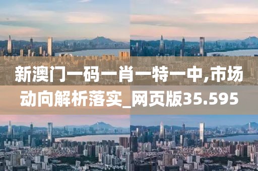 新澳门一码一肖一特一中,市场动向解析落实_网页版35.595