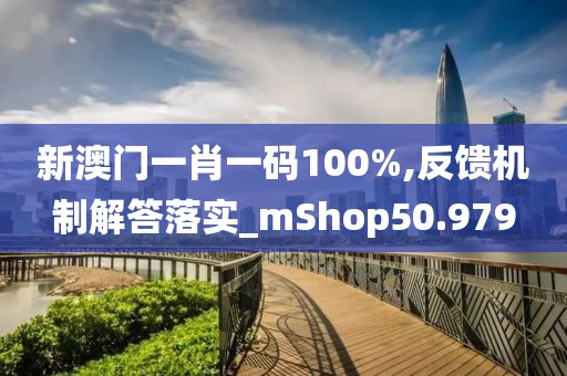 新澳门一肖一码100%,反馈机制解答落实_mShop50.979
