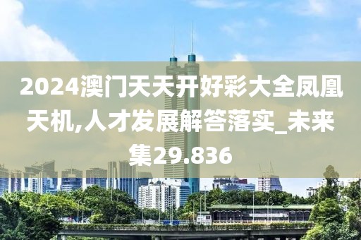 2024澳门天天开好彩大全凤凰天机,人才发展解答落实_未来集29.836