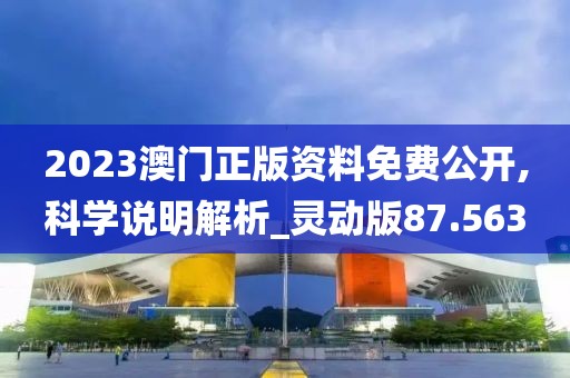 2023澳门正版资料免费公开,科学说明解析_灵动版87.563
